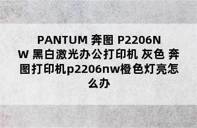 PANTUM 奔图 P2206NW 黑白激光办公打印机 灰色 奔图打印机p2206nw橙色灯亮怎么办